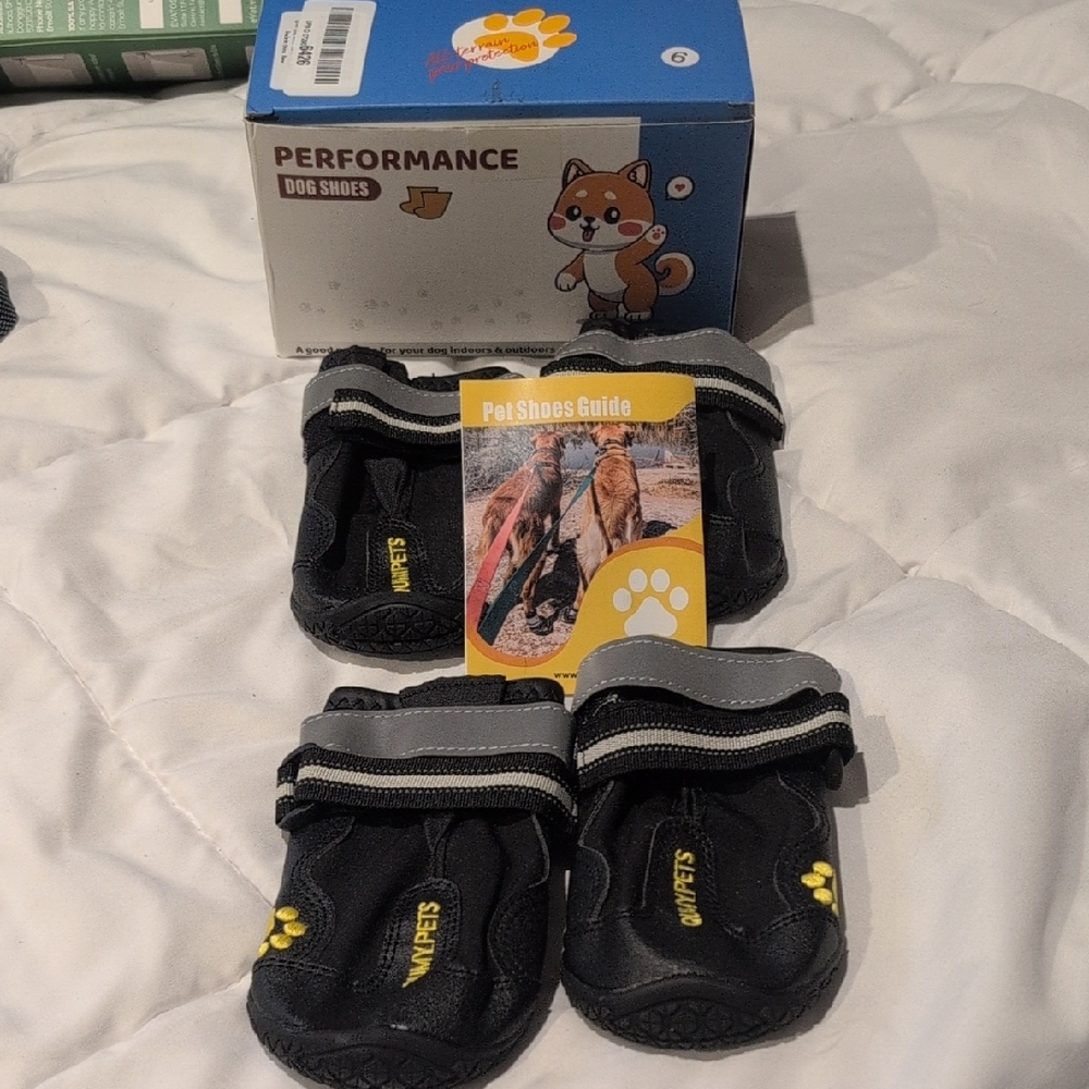 Black Dog Shoes with Yellow Logo